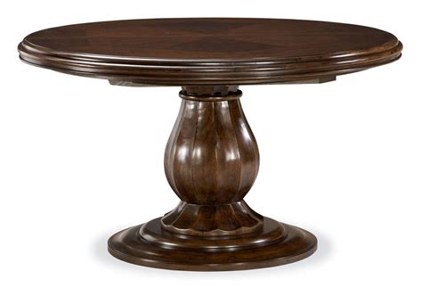 Riverhouse River Bank Round Pedestal Extendable Dining Room Table from ...