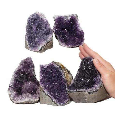 Kg Amethyst Crystal Geode Specimen Set Pieces N For Sale