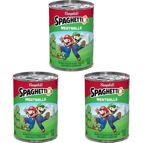 Spaghettios Super Mario Bros Canned Pasta With Meatballs