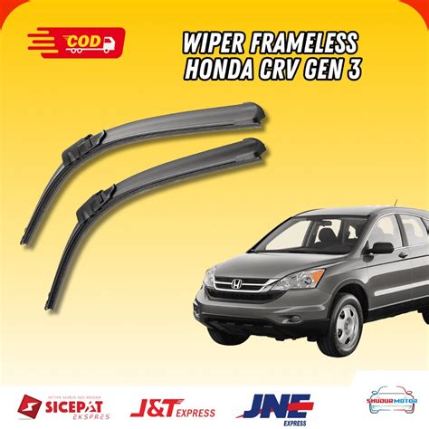 Jual Wiper Mobil Honda CRV 2007 2012 CR V Gen 3 Frameless 1 Set