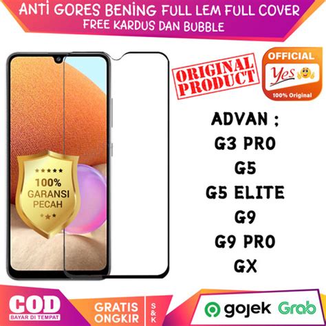 Promo Anti Gores Advan G3 Pro G5 Elite G9 Pro GX Tempered Glass FULL