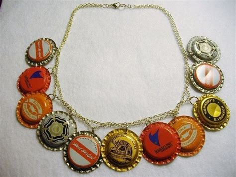 Bottle Cap Necklace A Bottle Cap Pendant Construction Jewelry