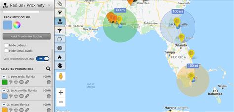 Radius Map Of Florida - Gennie Clementine