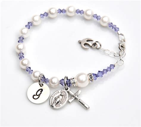 Personalized Rosary Bracelet For Girls Catholic Confirmation