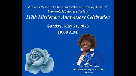 Williams Memorial Cme Church Womens Missionary Society 112th