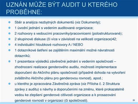 Implementace Doporu En Genderov Ho Auditu U Zam Stnavatel Ppt St Hnout