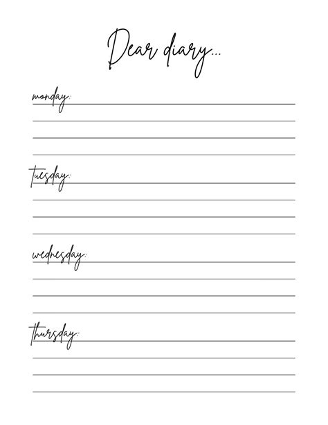 Free Printable Diary Templates You Can Customize Canva, 53% OFF