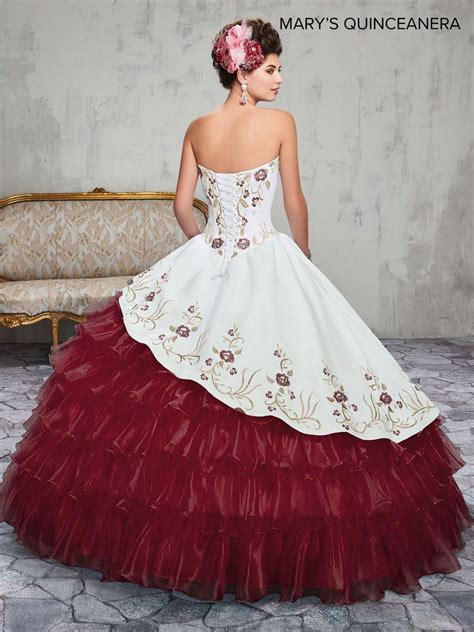 Floral Charro Quinceanera Dress By Mary S Bridal Mq2015 Mexican Quinceanera Dresses