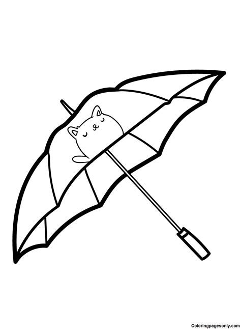 Umbrella Drawing Coloring Page Free Printable Coloring Pages