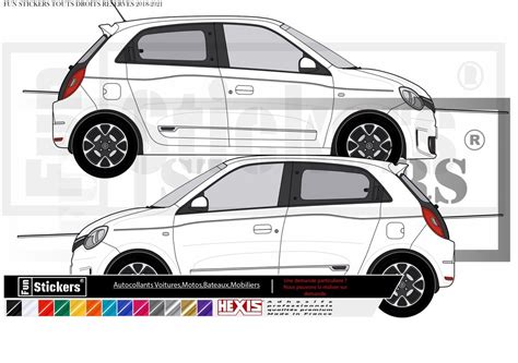 Renault Twingo 3 bande latérale RACING Autocollant Graphic Decals 13