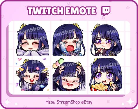 Twitch Emote Baal Raiden Shogun Emotes Pack 3 Comfy Cry Etsy Israel