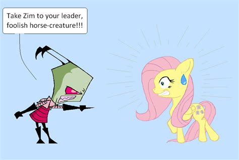 Invader Zim Meets Fluttershy By Redqueenmiku On Deviantart