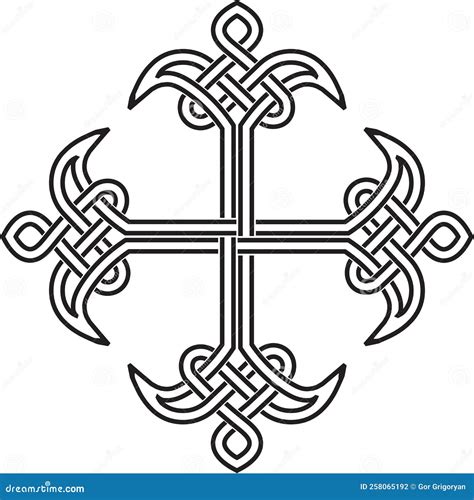 Traditional Armenian Apostolic Church Cross Clip Art Vector Illustration | CartoonDealer.com ...