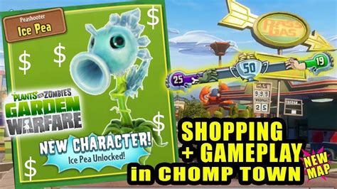 Rare Ice Pea Shooter In Chomp Town Plants Vs Zombies Garden Warfare