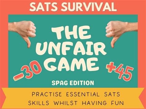 Year 6 SPAG Game: The Unfair Game | Teaching Resources