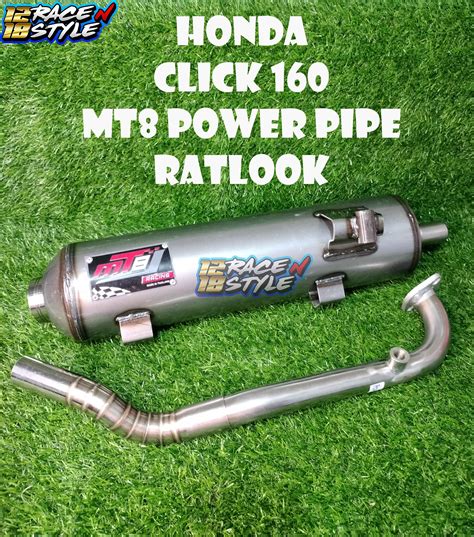 Mt8 Pipe Honda Click 160 Ratlook Tip Power Pipe Orig Thailand Universal