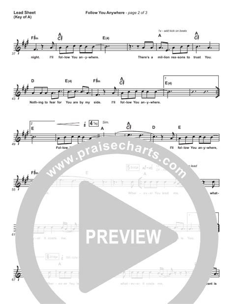 Follow You Anywhere Sheet Music Pdf Passion Kristian Stanfill Praisecharts