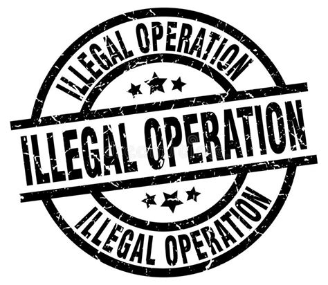 Illegal Operation Stamp Stock Illustrations 178 Illegal Operation