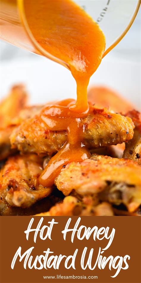 Hot Honey Mustard Wings Recipe Lifes Ambrosia