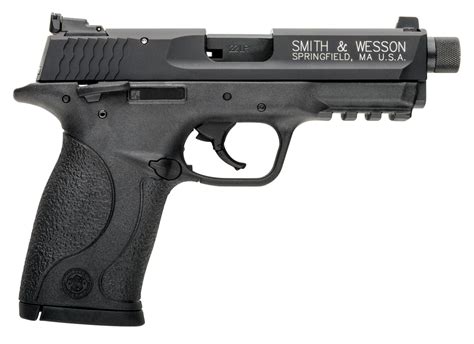 Smith Wesson M P22 Compact 22LR Pistol With Threaded Barrel Black