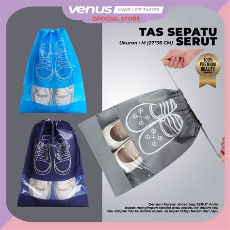 Jual Venusjkt Tas Sepatu Serut Shoes Bag Penyimpanan Sepatu Dan