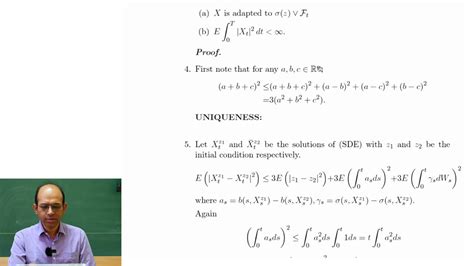 Stochastic Differential Equations Uniqueness Youtube