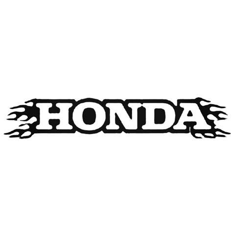 Honda Flaming Brand Diecut Decal Sticker Honda Logo Cool Stickers