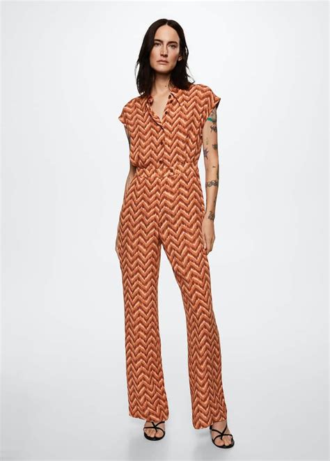 Long Printed Jumpsuit Woman Mango Canada