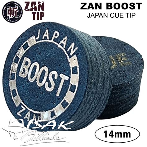 Zan Boost Cue Tip 14 Mm Japan Layer Tips Lapis Pool Billiard Biliar