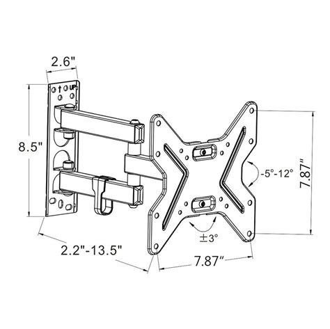 Tv Wall Mount Bracket Full Motion Articulating Swivel And Tilt For Most 17 42 Led Lcd Plasma