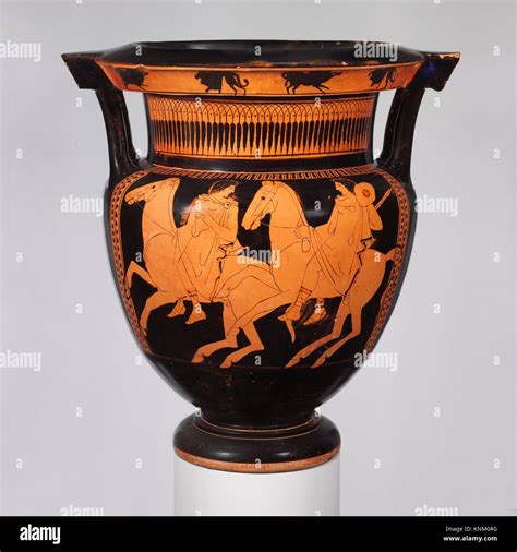 Terracotta Column Krater Bowl For Mixing Wine And Water Attributed