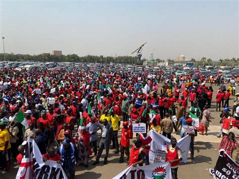 Photos Nlc Begins Protest In Abuja Lagos Over Economic Hardship