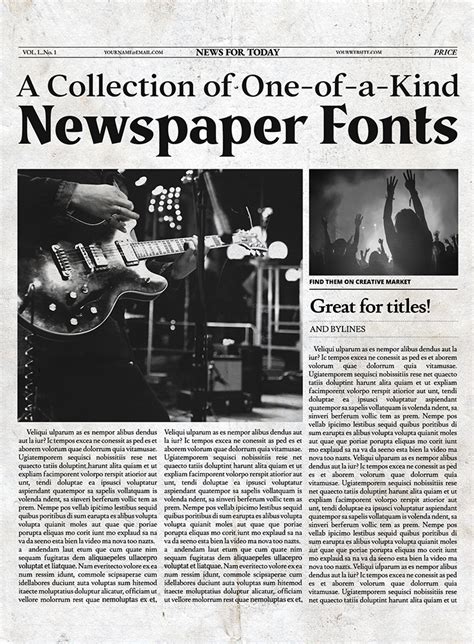 A Collection of One-of-a-Kind Newspaper Fonts - Creative Market Blog