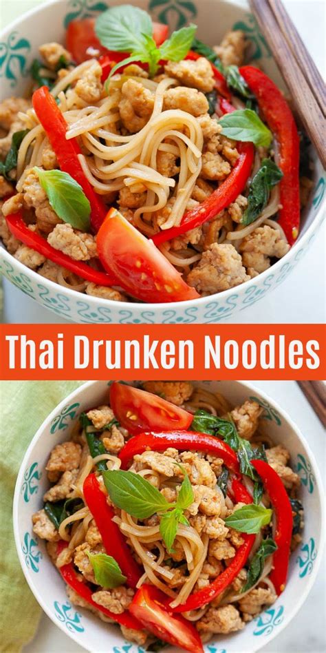 Drunken Noodles Known As Pad Kee Mao Thai Drunken Noodles Are Stir