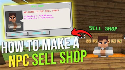 How To Make An NPC Sell Shop In Minecraft Bedrock YouTube