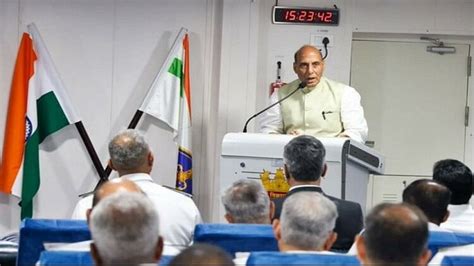 Defense Minister Rajnath Singh Attend Naval Commanders Conference On Indias First Indigenous