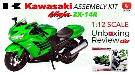 Maisto Kawasaki Ninja Zx R Bike Assembly Kit Green Scale