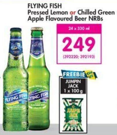 Flying Fish Pressed Lemon Or Chilled Green Apple Flavoured Beer Nrbs