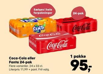 Coca Cola Eller Fanta Pak Tilbud Hos Kvickly