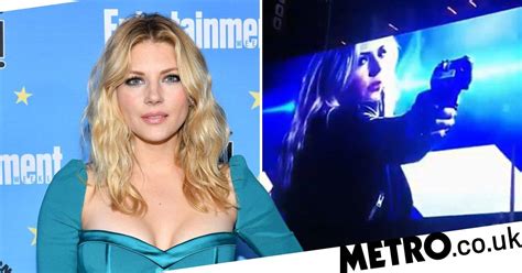 Vikings Katheryn Winnick Takes Over Times Square With Wu Assassins