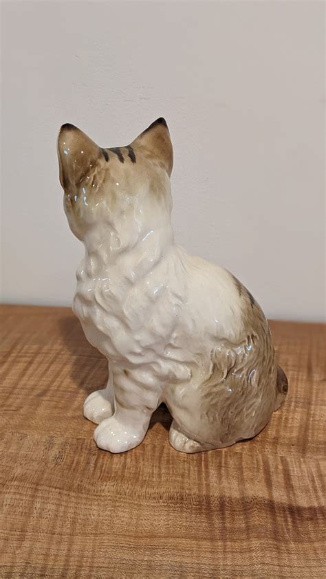 Vintage Cat Figurine Calico Cat Figurinenippon Ceramic Cat Figurine