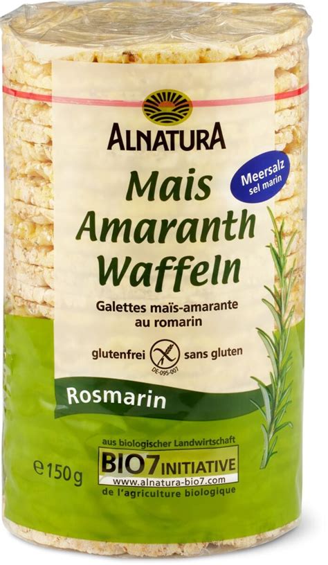 Alnatura Mais Waffel Amaranth Rosmarin