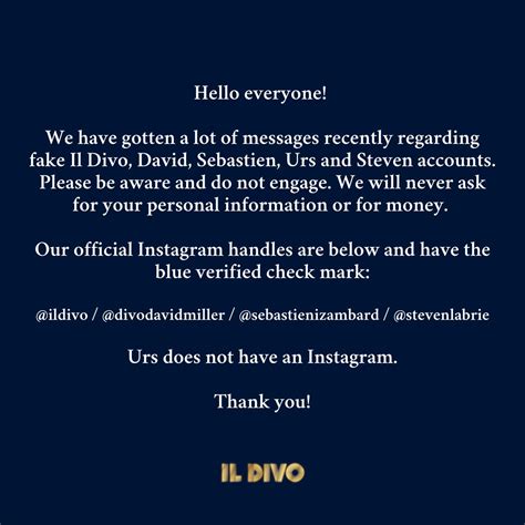 Il Divo On Twitter Please Be Aware Of Fake Il Divo David