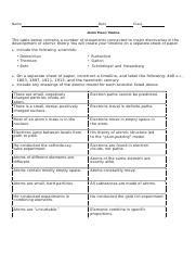 Activity Atomic Theory Timeline 5 Docx Name Date Class Atomic