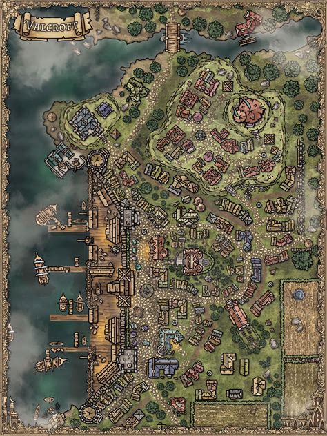 Valcroft Seaside Port Town Inkarnate Create Fantasy Maps Online