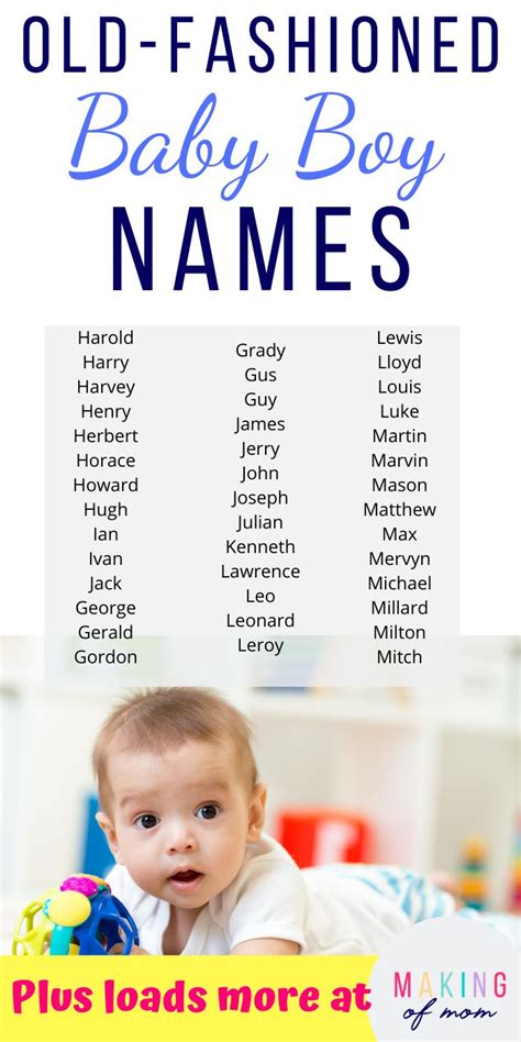 100 Old Fashioned Baby Boy Names Making A Comeback In 2021 Baby Boy