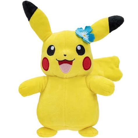 Ply K Pikachu With Blue Flower Pok Mon Cm Playgosmart