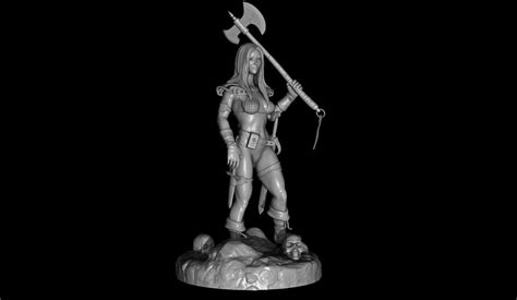 Red Sonja D Model D Printable Cgtrader