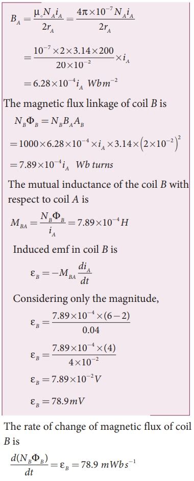 Mutual Inductance Between Two Long Co Axial Solenoids Definition