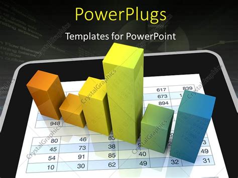 PowerPoint Template: Computer spreadsheet and charts to show the concept of modern tools for ...